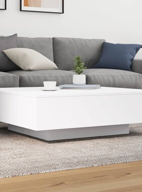 VidaXL Salontafel met LED-verlichting 100x100x31 cm wit