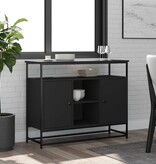 VidaXL Dressoir 100x35x80 cm bewerkt hout zwart