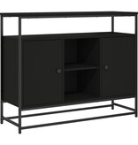 VidaXL Dressoir 100x35x80 cm bewerkt hout zwart