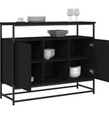 VidaXL Dressoir 100x35x80 cm bewerkt hout zwart