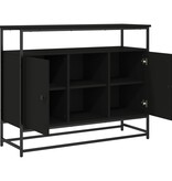 VidaXL Dressoir 100x35x80 cm bewerkt hout zwart