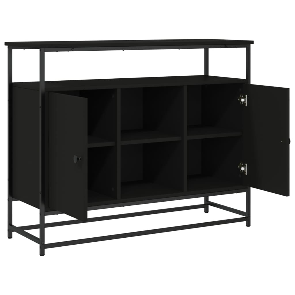 VidaXL Dressoir 100x35x80 cm bewerkt hout zwart