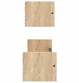 VidaXL Wandschappen met stangen 2 st 60x16x14 cm sonoma eikenkleurig
