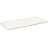 VidaXL Tafelblad rechthoekig 100x50x2,5 cm massief grenenhout wit