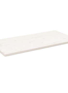VidaXL Tafelblad rechthoekig 100x50x2,5 cm massief grenenhout wit