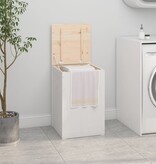 VidaXL Wasmand 44x44x66 cm massief grenenhout wit