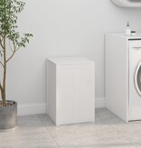 VidaXL Wasmand 44x44x66 cm massief grenenhout wit