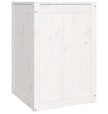 VidaXL Wasmand 44x44x66 cm massief grenenhout wit