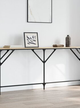 VidaXL Wandtafel 180x23x75 cm bewerkt hout sonoma eikenkleurig
