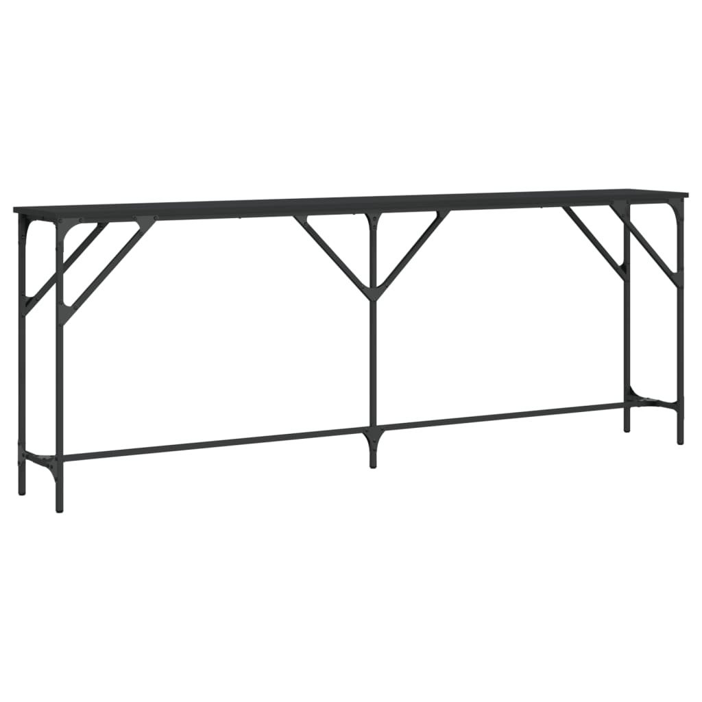 VidaXL Wandtafel 200x29x75 cm bewerkt hout zwart