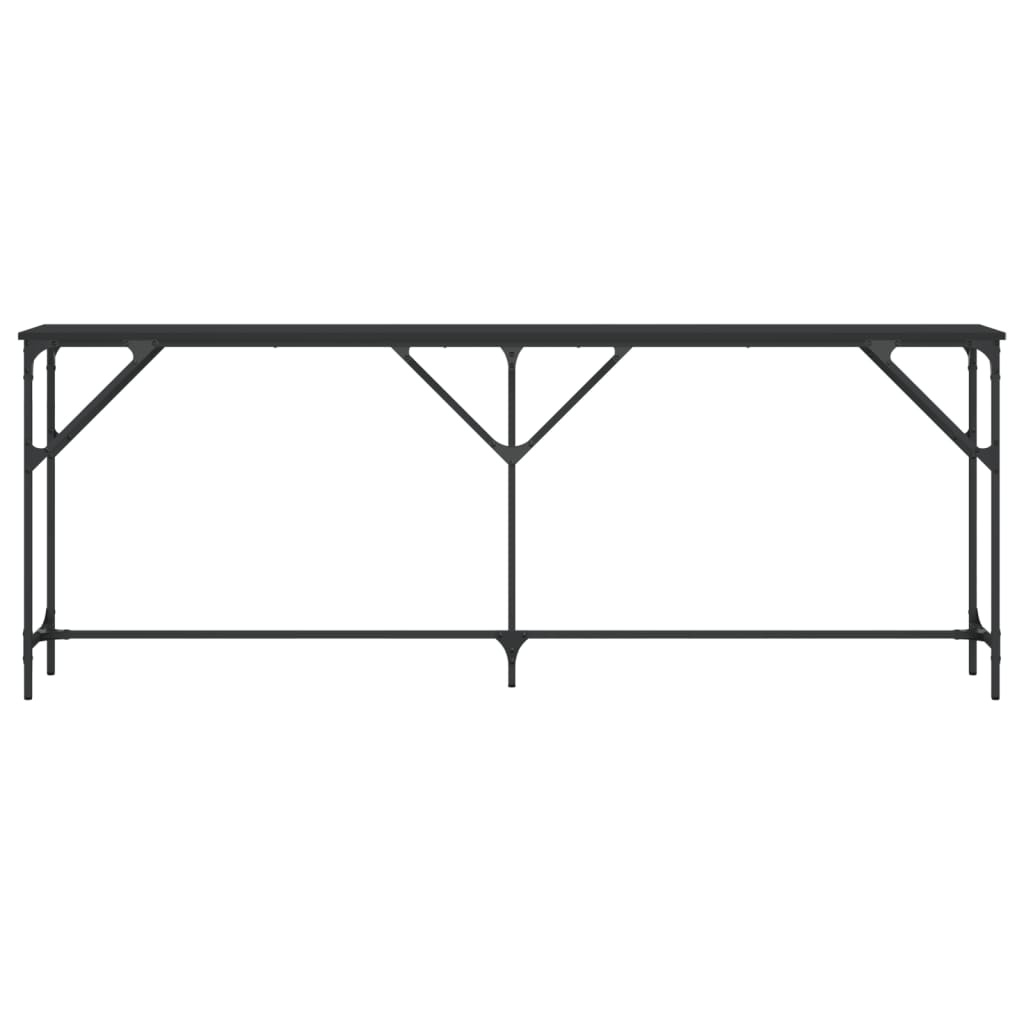 VidaXL Wandtafel 200x29x75 cm bewerkt hout zwart
