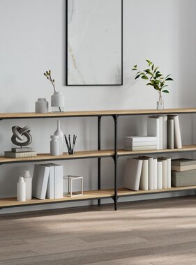 VidaXL Wandtafel 200x29x75 cm bewerkt hout sonoma eikenkleurig