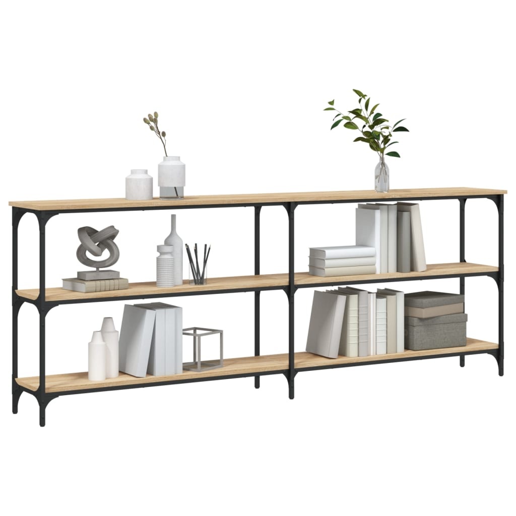 VidaXL Wandtafel 200x29x75 cm bewerkt hout sonoma eikenkleurig