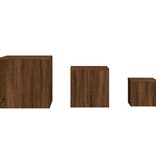 VidaXL Bijzettafels 3 st bewerkt hout bruin eikenkleur