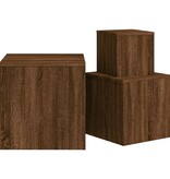 VidaXL Bijzettafels 3 st bewerkt hout bruin eikenkleur