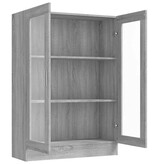 VidaXL Vitrinekast 82,5x30,5x115 cm bewerkt hout grijs sonoma eiken