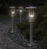 vidaXL Buitenvloerlamp 60 cm roestvrijstaal zilverkleurig