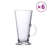 vidaXL Latteglazen met handvat 6 stuks 250 ml