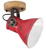 vidaXL Wandlamp 25 W E27 11,5x11,5x25 cm verweerd rood