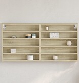 VidaXL Vitrinekast 100x8,5x50 cm bewerkt hout sonoma eikenkleurig