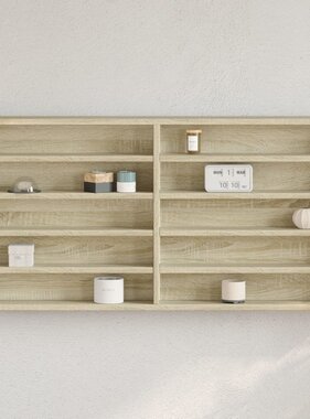 VidaXL Vitrinekast 100x8,5x50 cm bewerkt hout sonoma eikenkleurig