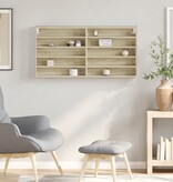 VidaXL Vitrinekast 100x8,5x50 cm bewerkt hout sonoma eikenkleurig