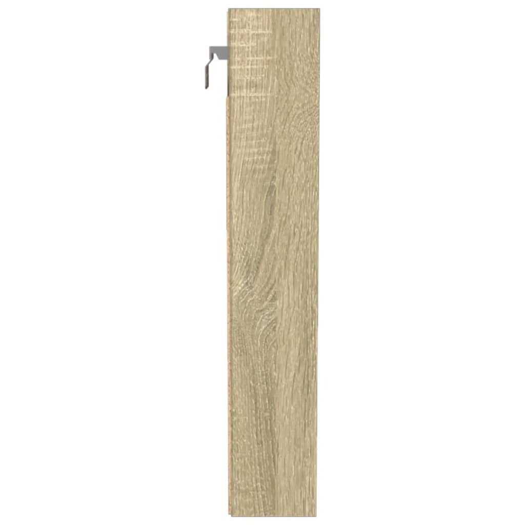 VidaXL Vitrinekast 100x8,5x50 cm bewerkt hout sonoma eikenkleurig