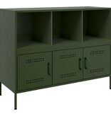 VidaXL Dressoir 100,5x39x79 cm koudgewalst staal olijfgroen