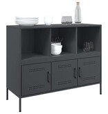 VidaXL Dressoir 100,5x39x79 cm koudgewalst staal antracietkleurig