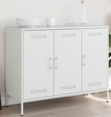 VidaXL Dressoir 100,5x39x79 cm koudgewalst staal wit