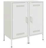 VidaXL Dressoirs 2 st 36x39x79 cm koudgewalst staal wit