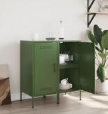 VidaXL Dressoirs 2 st 36x39x79 cm koudgewalst staal olijfgroen