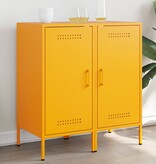 VidaXL Dressoirs 2 st 36x39x79 cm koudgewalst staal mosterdgeel