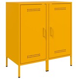 VidaXL Dressoirs 2 st 36x39x79 cm koudgewalst staal mosterdgeel
