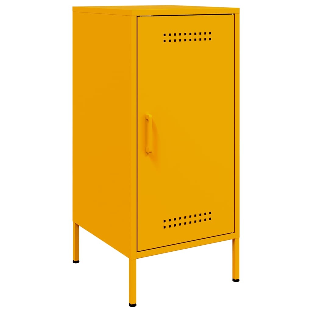 VidaXL Dressoir 36x39x79 cm koudgewalst staal mosterdgeel