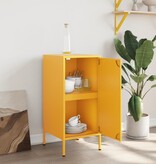 VidaXL Dressoir 36x39x79 cm koudgewalst staal mosterdgeel
