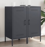 VidaXL Dressoirs 2 st 36x39x79 cm koudgewalst staal antracietkleurig