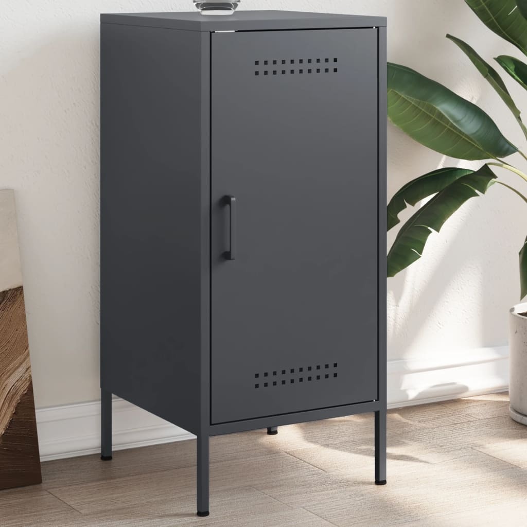 VidaXL Dressoir 36x39x79 cm koudgewalst staal antracietkleurig