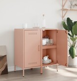 VidaXL Dressoirs 2 st 36x39x79 cm koudgewalst staal roze