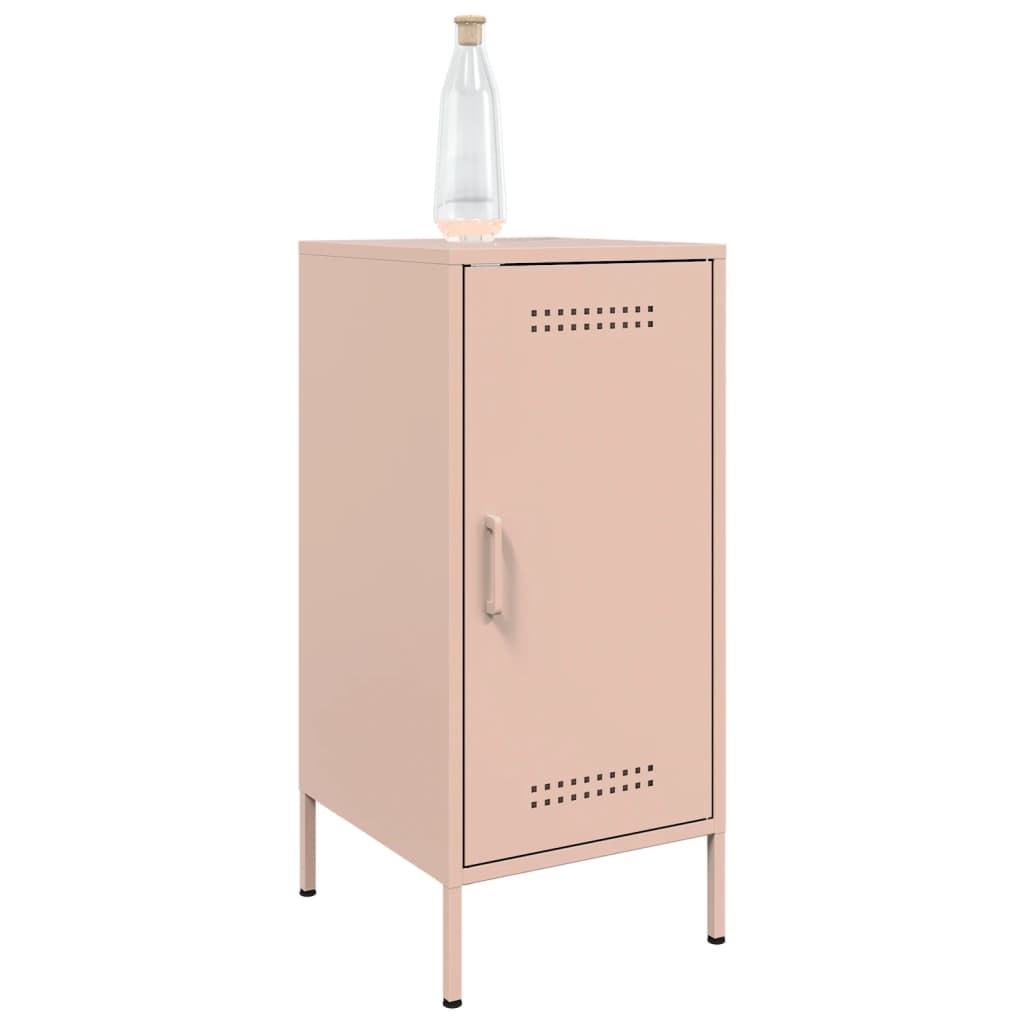 VidaXL Dressoir 36x39x79 cm koudgewalst staal roze