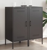 VidaXL Dressoirs 2 st 36x39x79 cm koudgewalst staal zwart