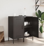 VidaXL Dressoirs 2 st 36x39x79 cm koudgewalst staal zwart