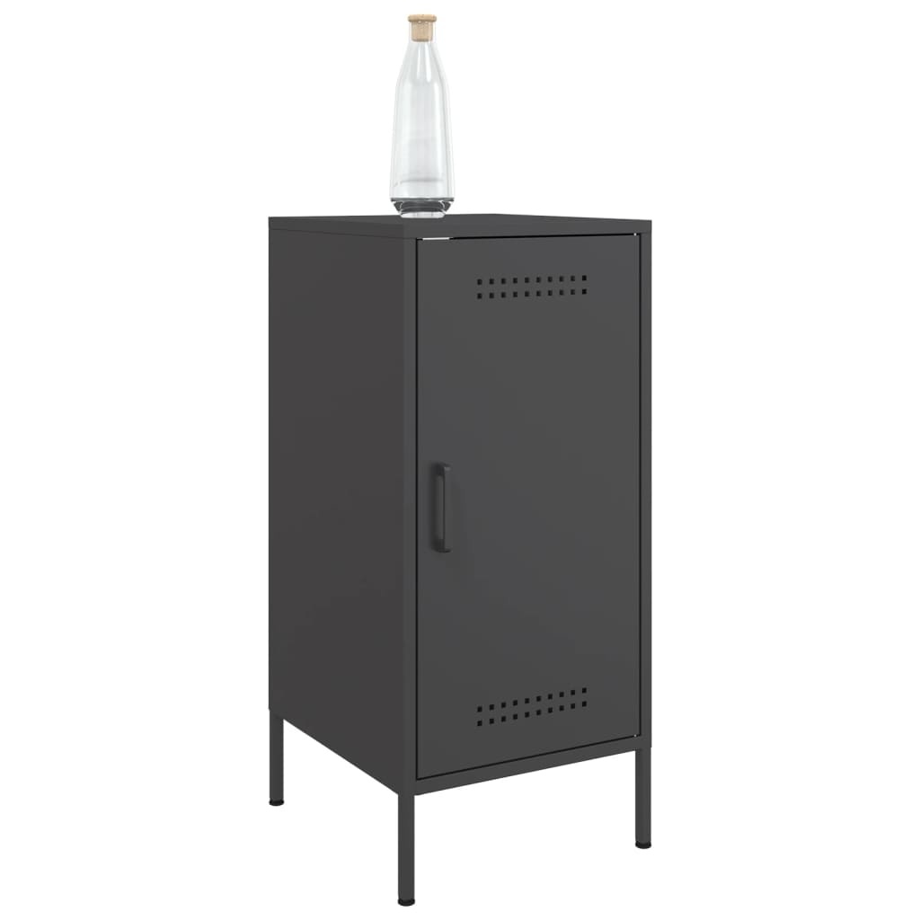 VidaXL Dressoirs 2 st 36x39x79 cm koudgewalst staal zwart