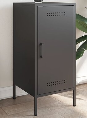 VidaXL Dressoir 36x39x79 cm koudgewalst staal zwart