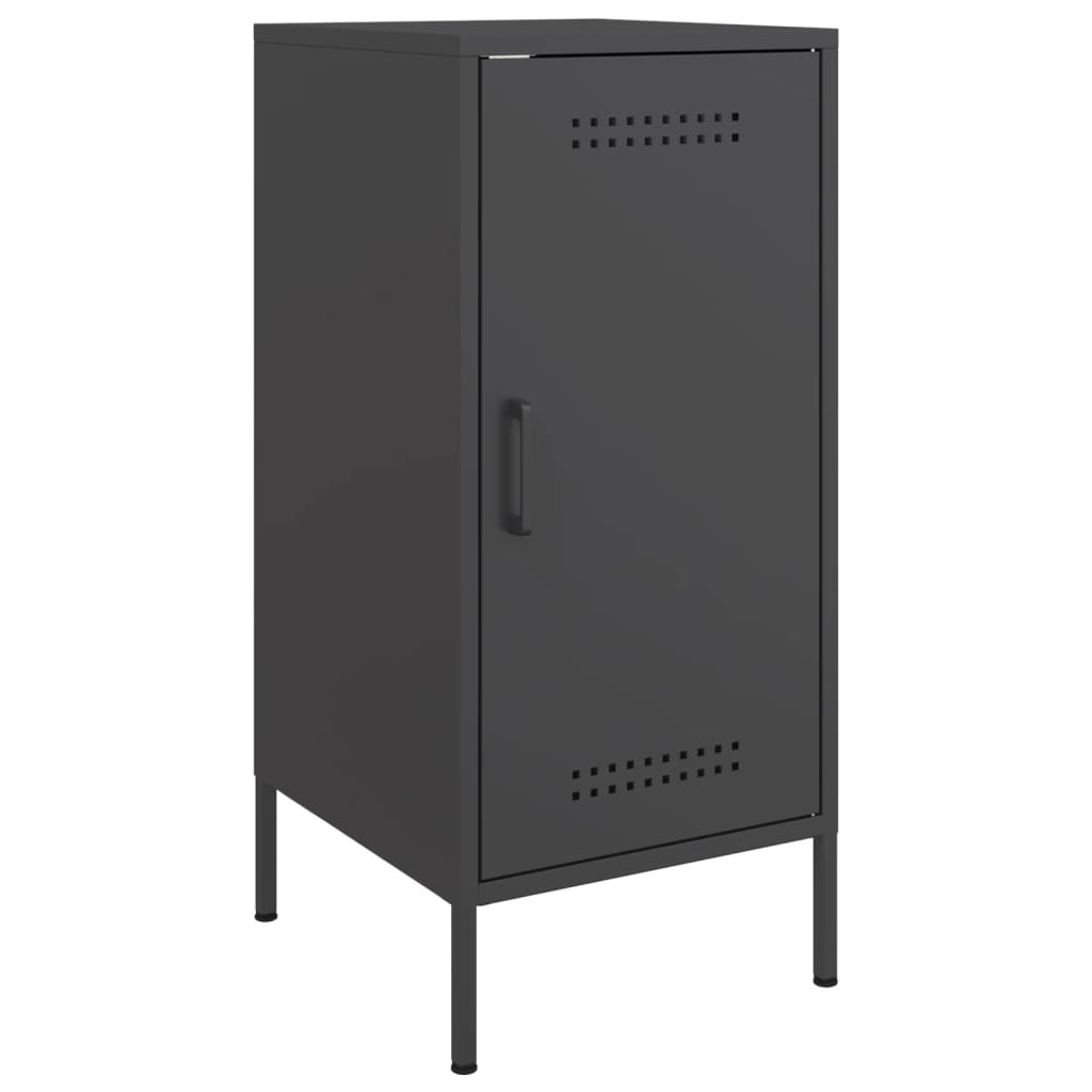 VidaXL Dressoir 36x39x79 cm koudgewalst staal zwart