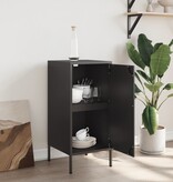 VidaXL Dressoir 36x39x79 cm koudgewalst staal zwart