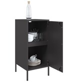 VidaXL Dressoir 36x39x79 cm koudgewalst staal zwart
