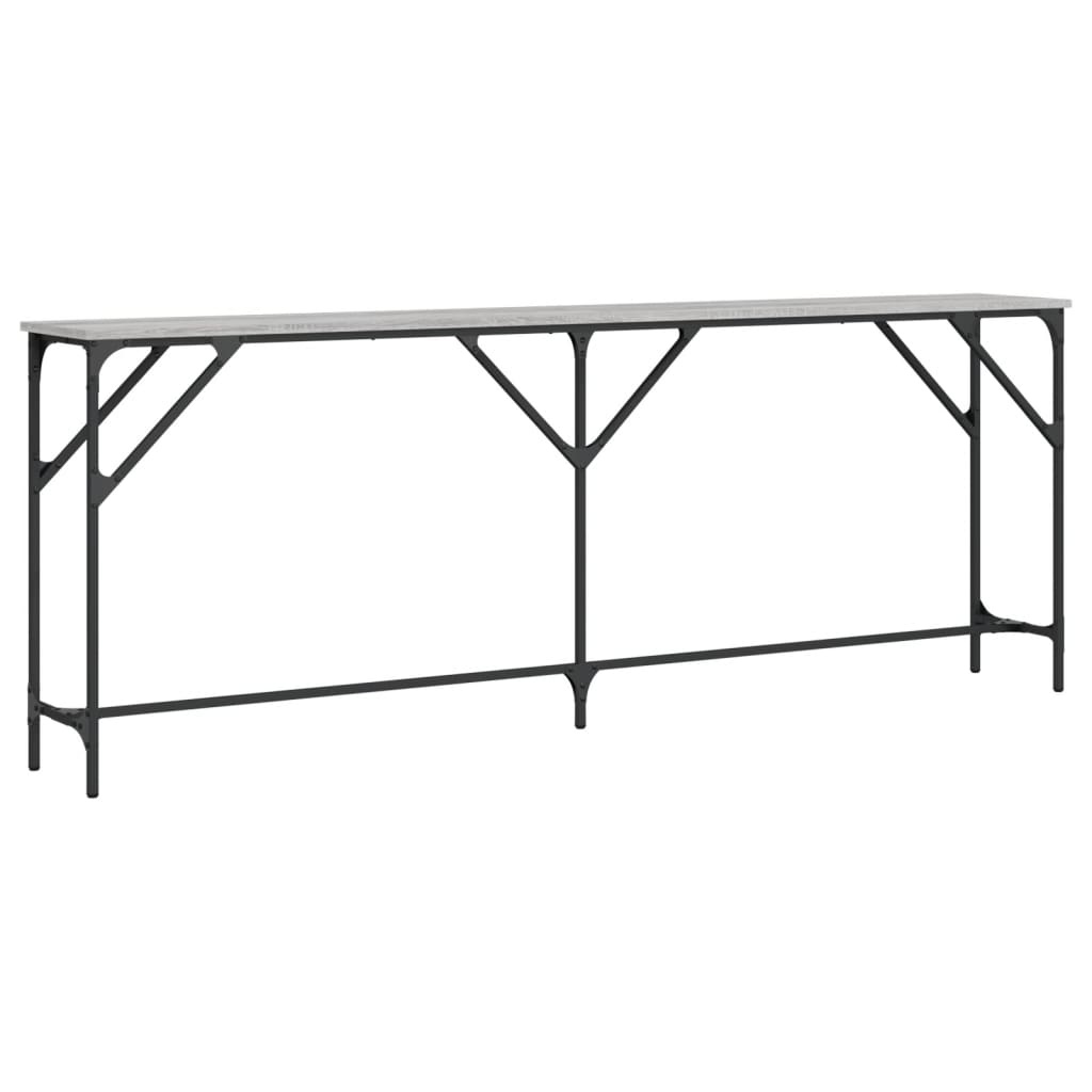 VidaXL Wandtafel 200x29x75 cm bewerkt hout grijs sonoma eikenkleurig