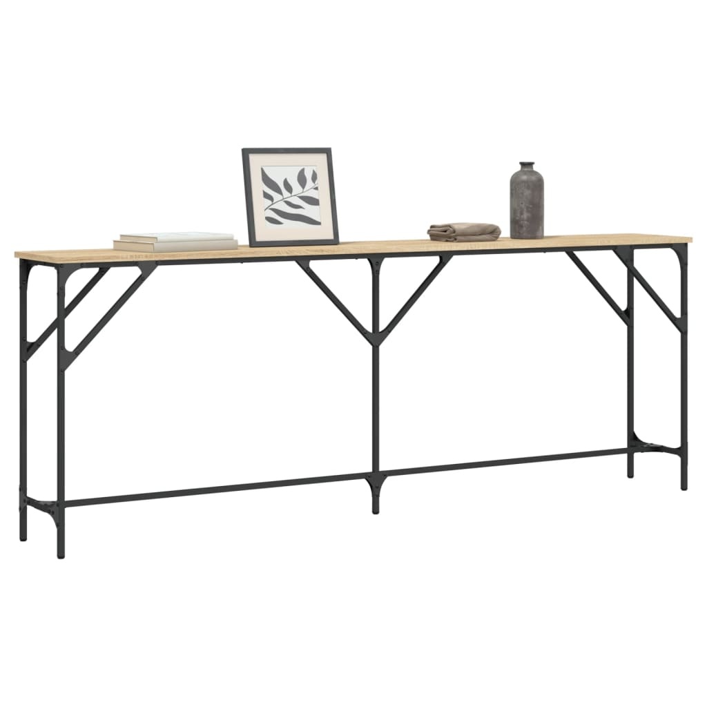VidaXL Wandtafel 200x29x75 cm bewerkt hout sonoma eikenkleurig