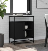 VidaXL Dressoir 69x35x80 cm bewerkt hout zwart